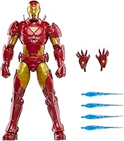 Vista 1 de Marvel Legends Series Iron Man (Model 20), Iron Man Comics Collectible 6-Inch Action Figure, Retro-Inspired Blister Card