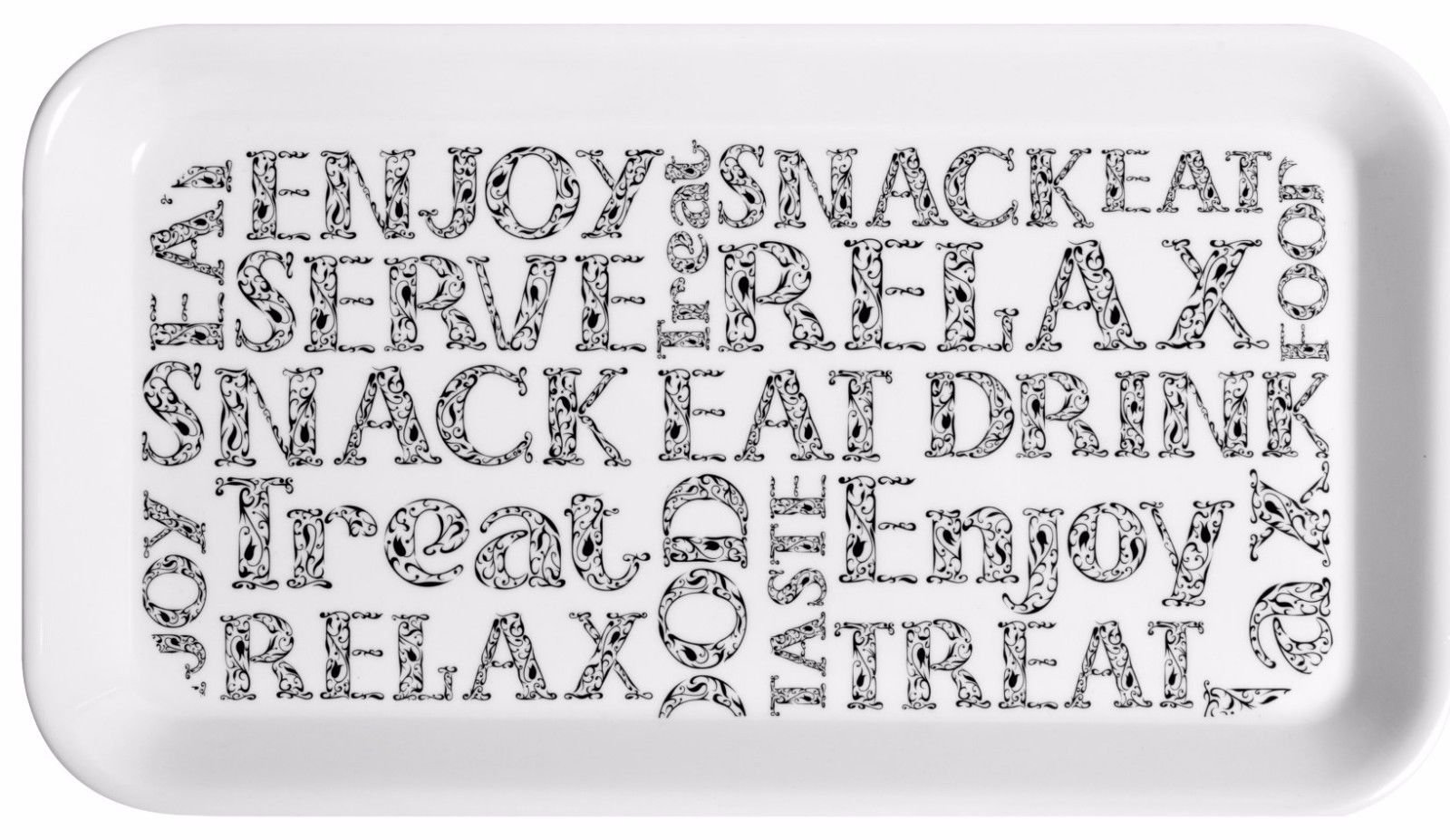 Price & Kensington White Soho 30Cm Stackable Monochrome Serving Tray