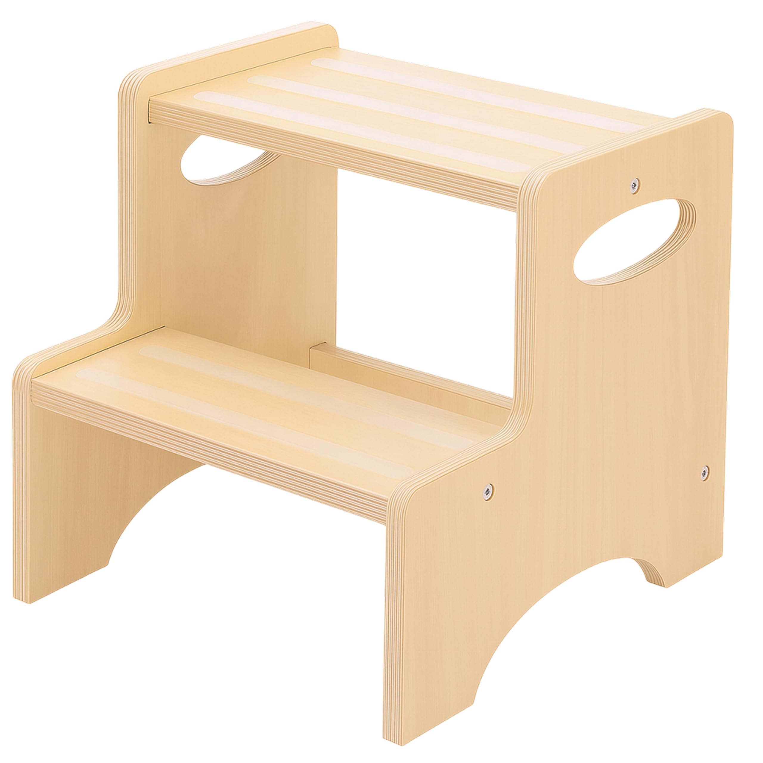 GOSHU Premium Wooden Kids Step Stool – 2-Step Safety Stool for Toddlers | Anti-Slip, Smooth Edges, Easy-Lift Handles | Perfect for Bathroom, Kitchen & Bedroom | Durable Rubewood Design-image-38