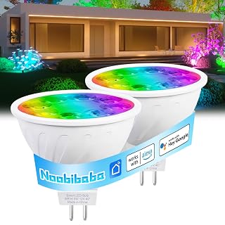 MR16 LED Bulb Color Changing MR16 Smart LED Bulb Wifi Color Changing Light Outdoor Compatible With Alexa Google Assistant, 16 Million Colors Rgbcw, 2.4Ghz Wifi & Bluetooth, Music Sync,2-Pack - Amazon product rated Grade A