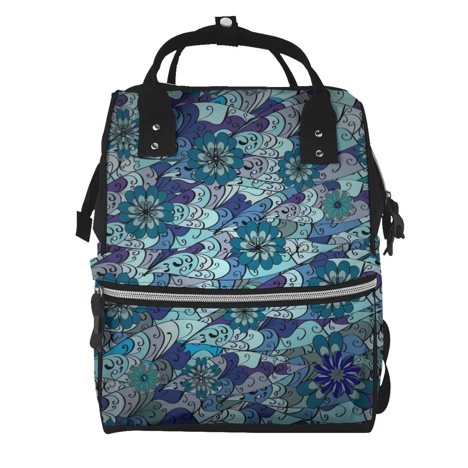 Sac à dos à couches fleuri pour simplifier vos sorties avec bébé au parc