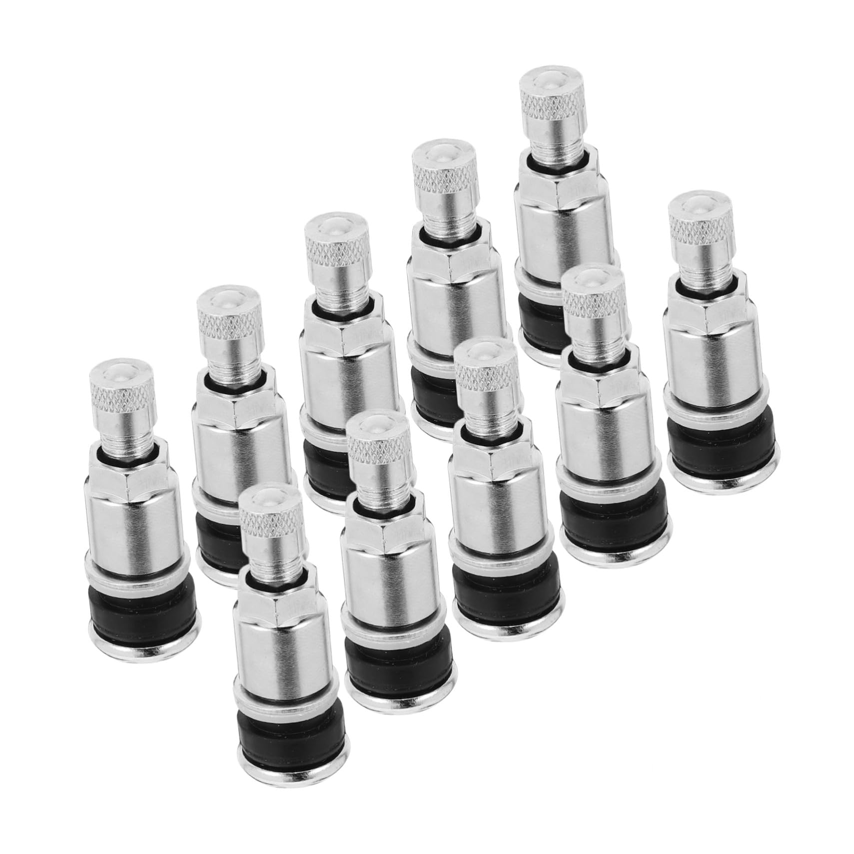 Tiges de Valve de Pneu à Boulonner sans Chambre à Air pour Voiture 10 Pièces Tiges de Valves Tubeless Métalliques sans Fuite d'air, Fixation Fiable sur Jantes