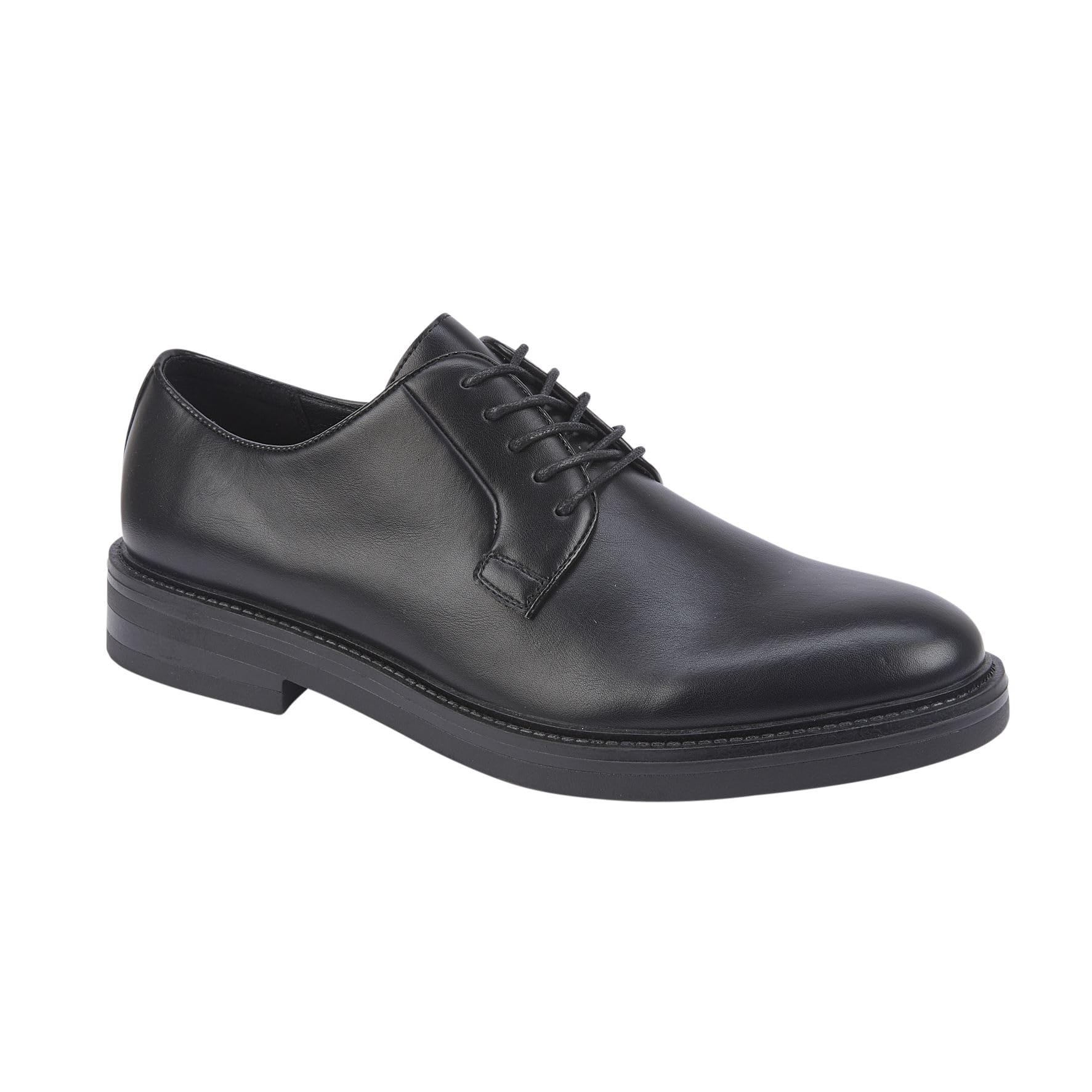 A2Z Scarpe derby da uomo con suola grossa, eleganti, formali, con lacci, classiche in finta pelle nera, per ufficio, lavoro, università, con comoda soletta imbottita, taglie da 40 a 46