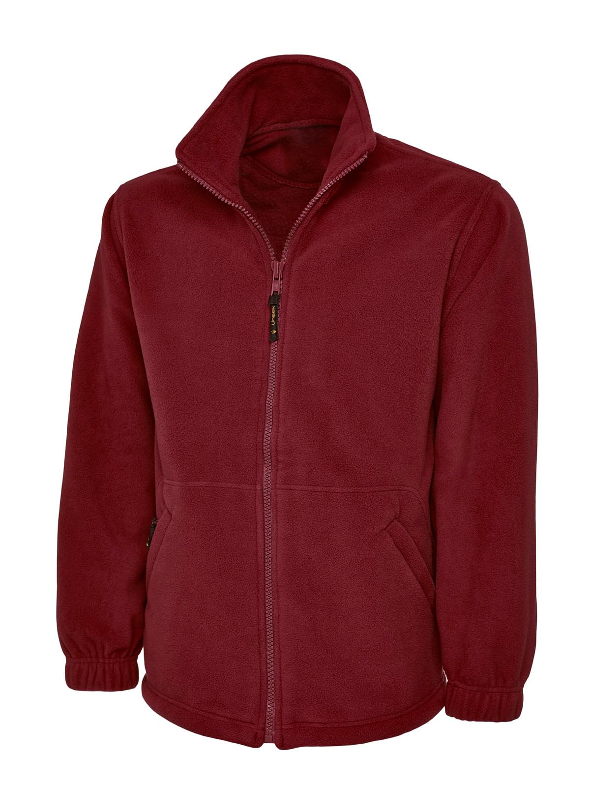 COOZO Men's Classic and Stylish Full Zip Fleece Jacket - Maroon - 4XL