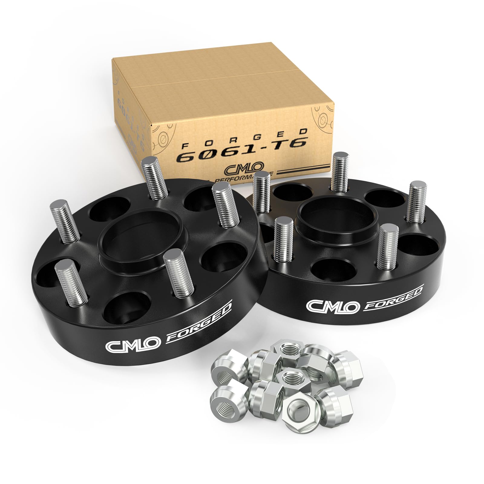 Customadeonly 5x108 Wheel Spacers 32mm (1.25 Inch) Forged Hubcentric Black Compatible with Ford Fusion, Jaguar F-Type XF XJ XK XE S-Type X-Type, Lincoln LS MKZ MKC Continental (2pcs, 63.4mm, M12x1.5)