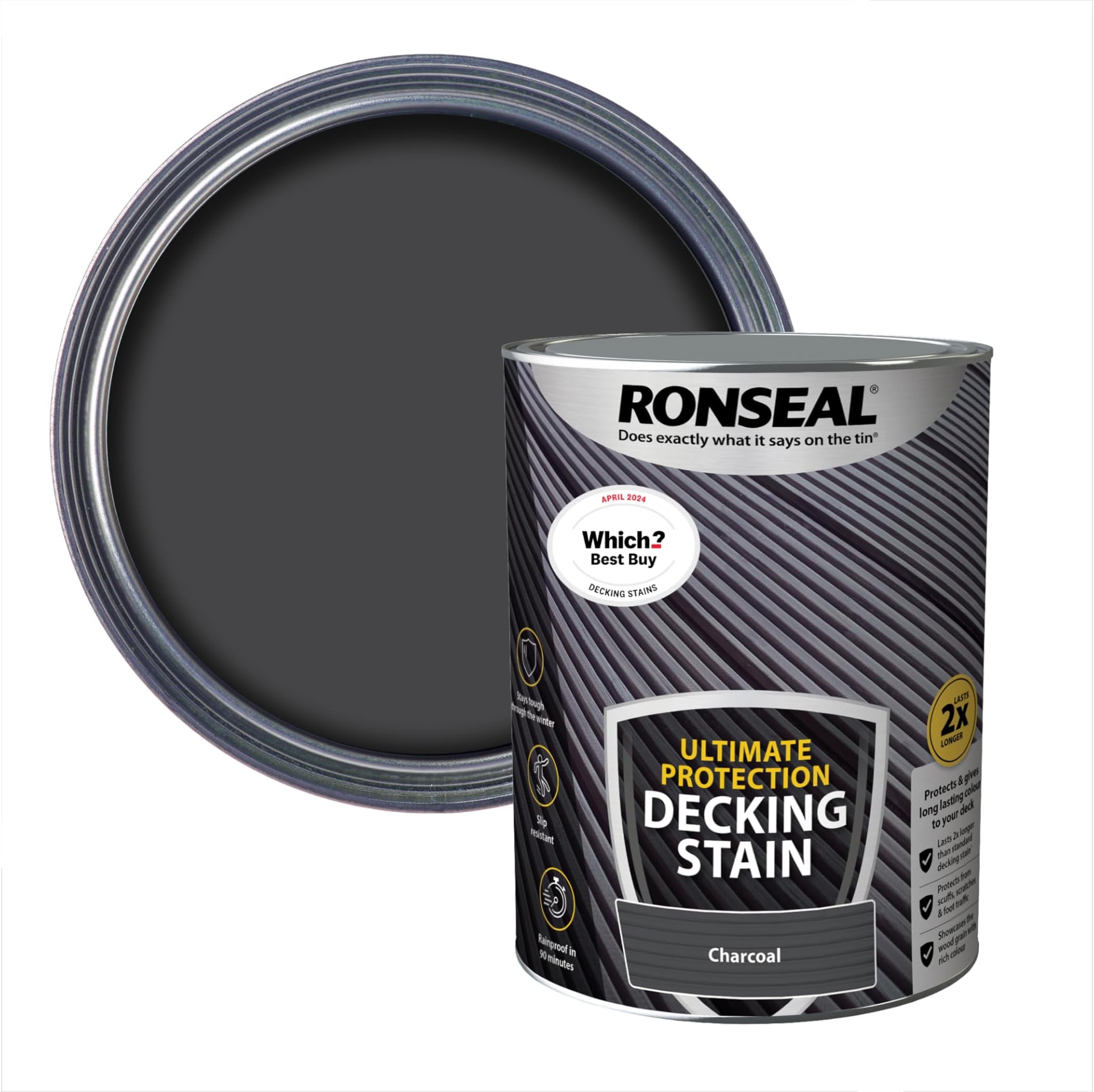 Dulux Cuprinol Anti-Slip Decking Stain - Silver Birch - 5L : Amazon.co ...