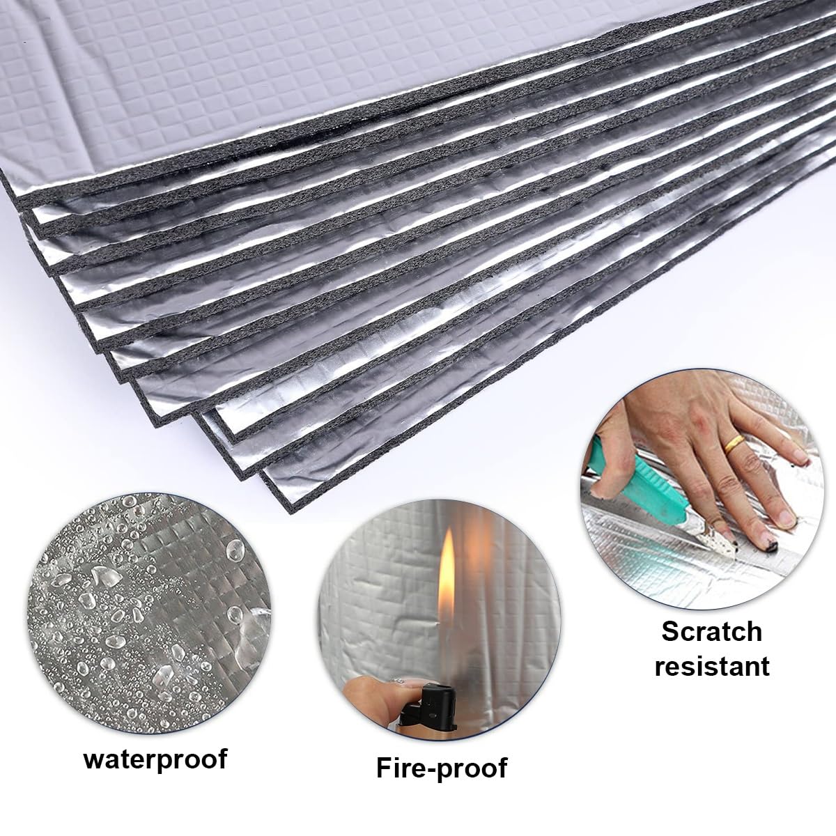 Modigt Sound Deadener & Thermal Insulation Foam Mat – 1.5M X 1M, 5mm Thick, Waterproof – Multi-Use