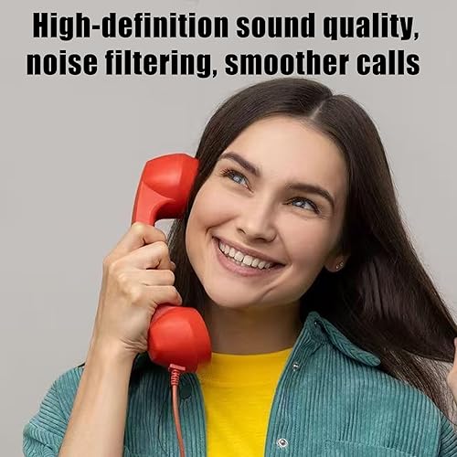 Miniatura 4 de 2026 Retro Phone Handset, USB C Phone Receiver with Microphone, Plug in Retro Handset for Cell Phones, Meeting Video Conferences Calls Computer