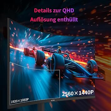KTC 32 Inch Curved Gaming Monitor 1000R 2K WQHD (2560 x 1440p) 240 HZ 1 ms Adaptive Sync 122% sRGB 4000:1 Contrast 2 x DP 1.4 (240 HZ) 2 x HDMI 2.0 (144 HZ) Supports Tilt and Vesa