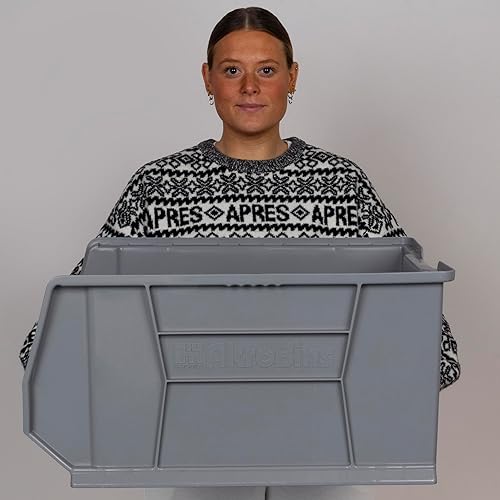 Miniatura 7 de Akro-Mils 30289 AkroBins - Contenedores de almacenamiento de plástico de gran tamaño, apilables que ahorran espacio para garaje, aula, organización