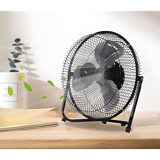FAVHOME 9 Inch Metal USB Desk Fan Portable Table Fan For Off