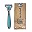 Preserve POPi Shave 5 Razor System Made with Recycled Ocean Plastic and 5-blade cartridge, Charcoal Grey