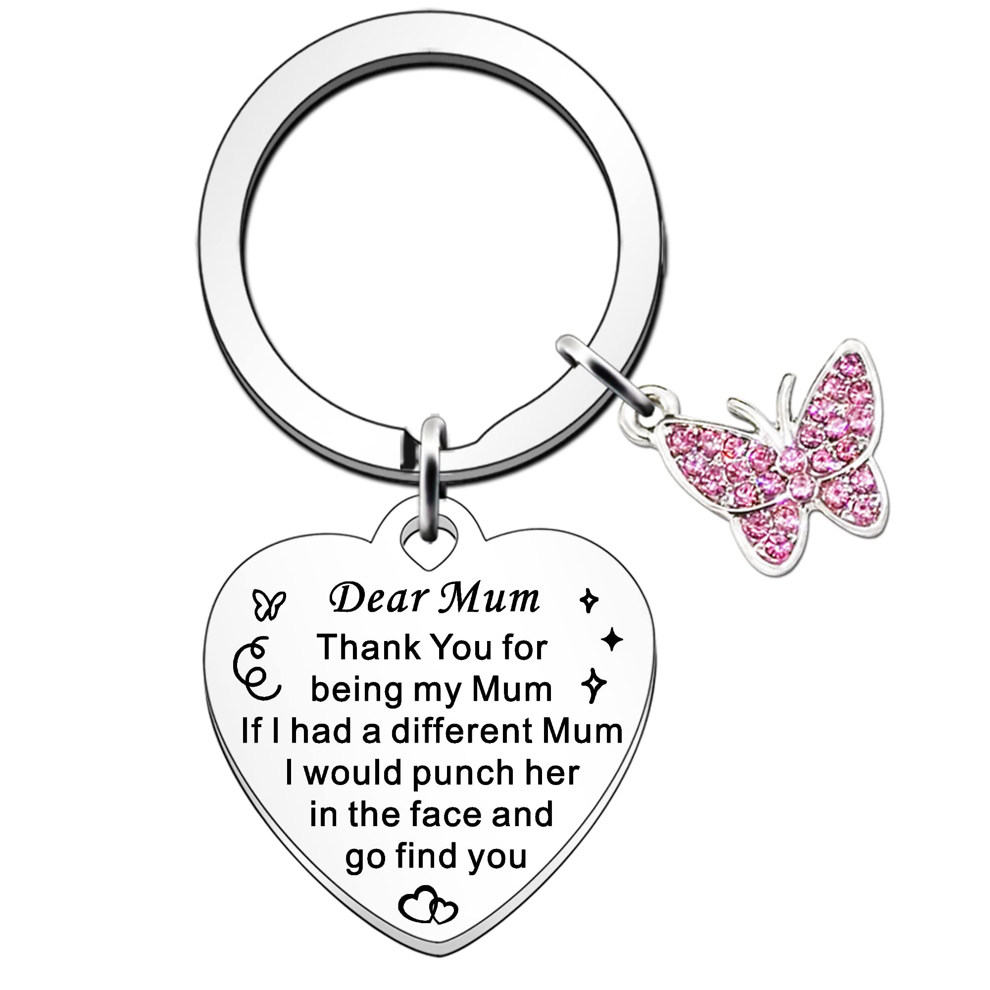 FMCC Mum Gifts from Daughter Son Mum Birthday Gifts Mum Christmas Mothers Day Gifts Keyring (Punch Her Face)