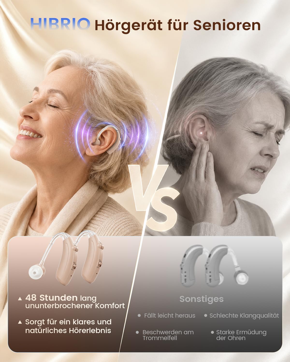 Wiederaufladbares Soundgerät für Erwachsene – 48 Stunden Akkulaufzeit, Typ-C-Schnellladung, leichtes & dezentes Design