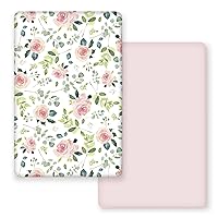 Vista 16 de Juego de 2 sábanas ajustadas de punto de jersey elástico ultra suave, se adapta a sábanas portátiles/mini cunas, almohadillas de colchón