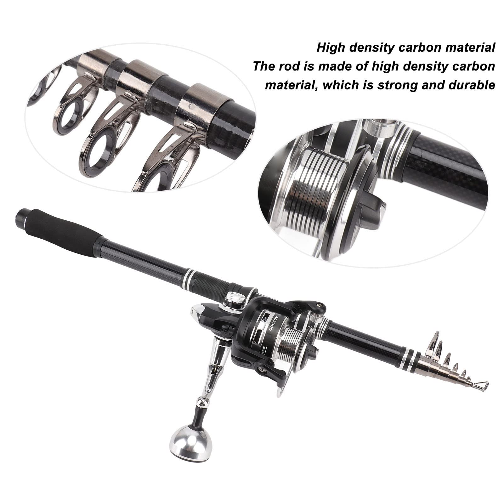 304 cm canna da pesca mulinello combinato canna da pesca telescopica kit carbonio ad alta densità leggero portatile set completo per pesca in acqua dolce salata uomini donne