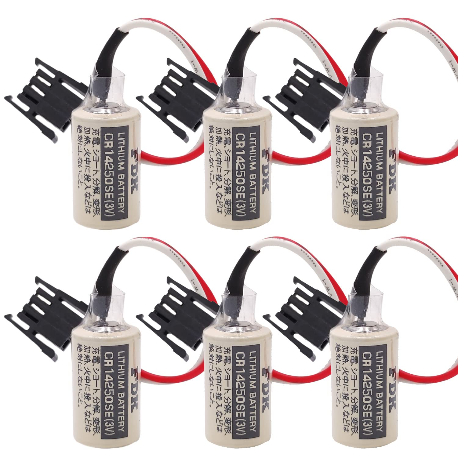 Batteria al litio PLC di ricambio per FDK CR14250SE, AB Allen Bradley 1769-BA, 1756-BA1, SLC-500, confezione da 6 pezzi