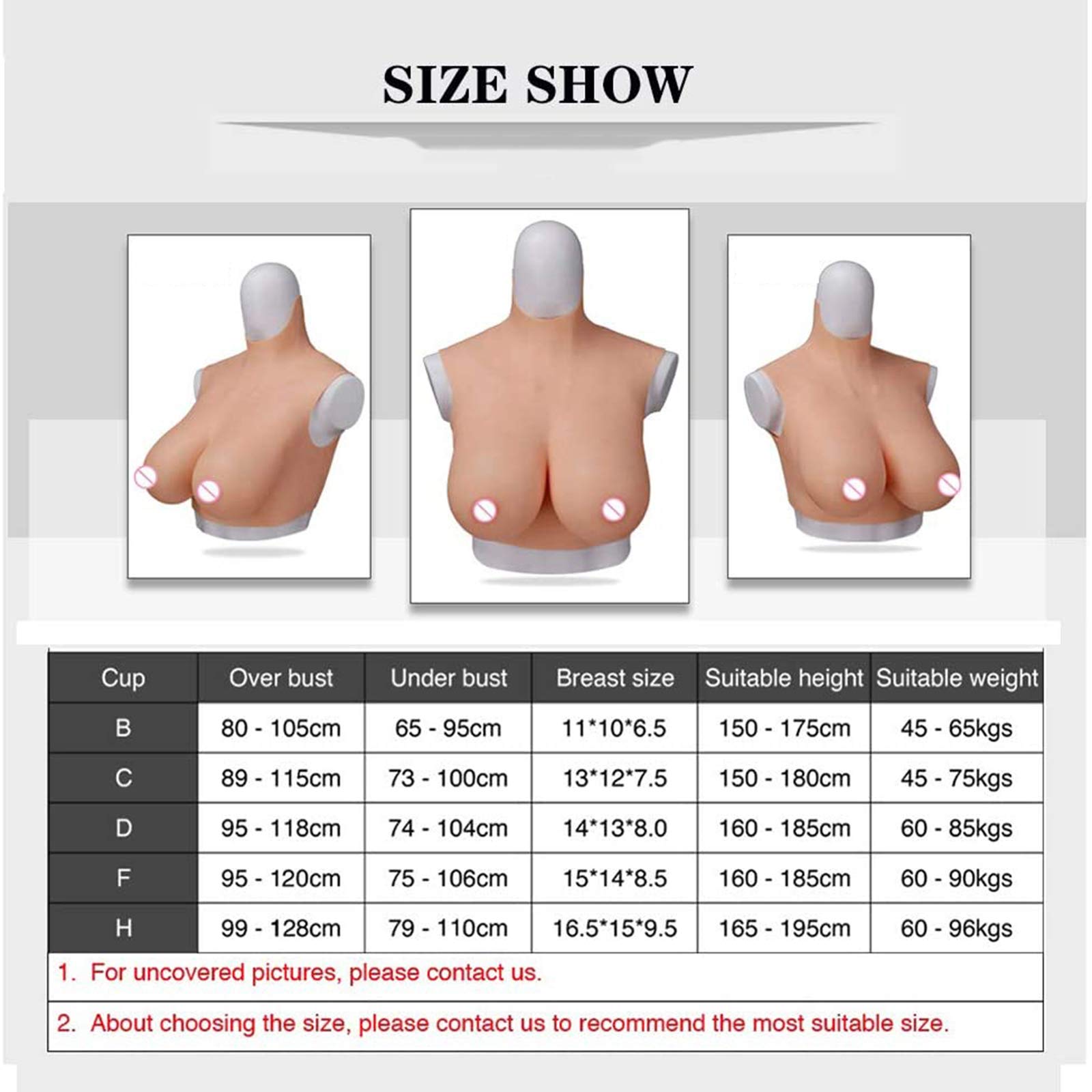6. Generation Silikonbrüste Brustformen,Herren Ölfreie Silikonbrust, Prothese Künstliche Brüste Für Crossdresser Transgender Weiblichen Charakteren Mit Großer Büste,Whitening 01,Gel B