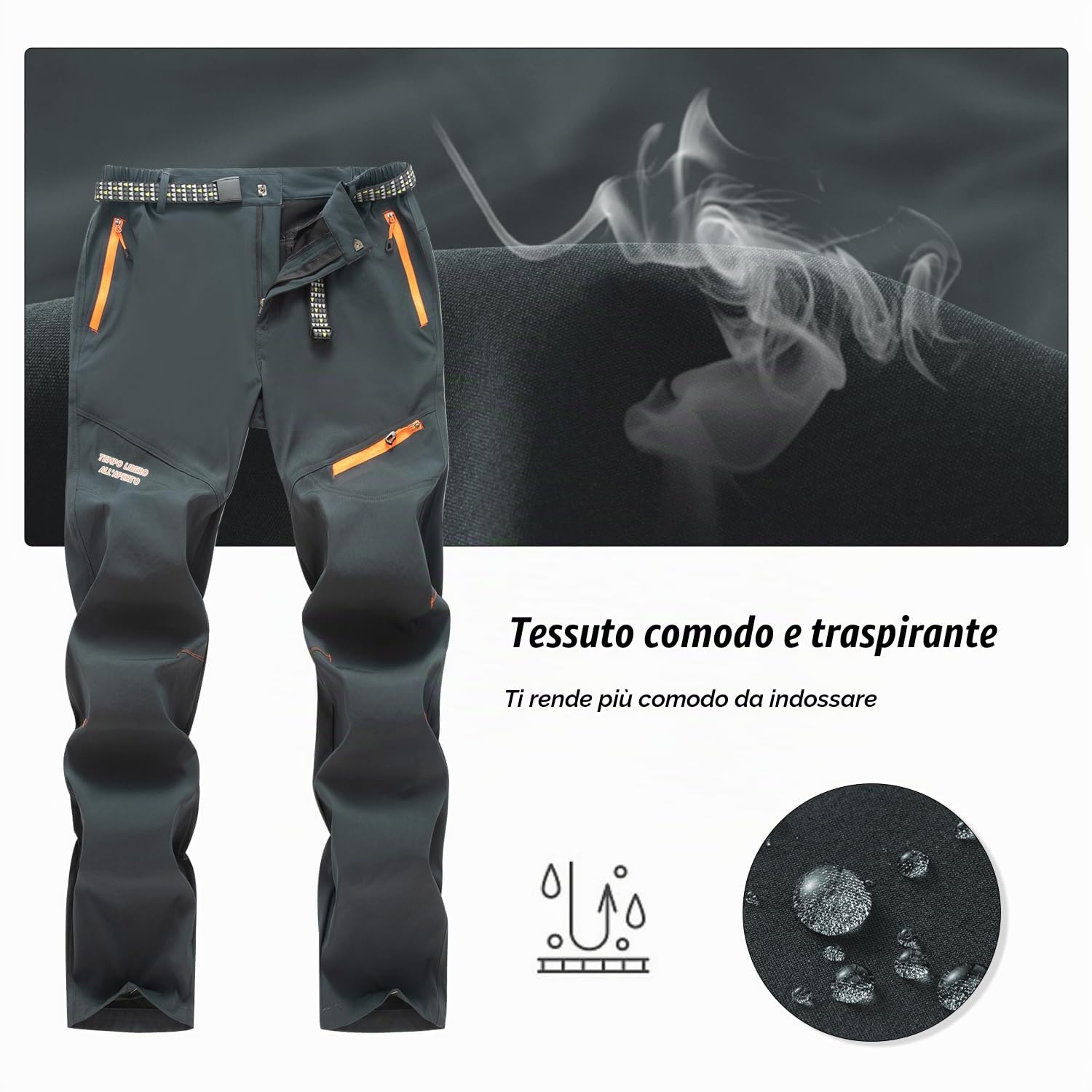 LHHMZ Pantaloni da Trekking da Uomo Primavera Estate Pantaloni da Passeggio Sportivi Comodi e Traspiranti Pantaloni Casual da Arrampicata da Trekking