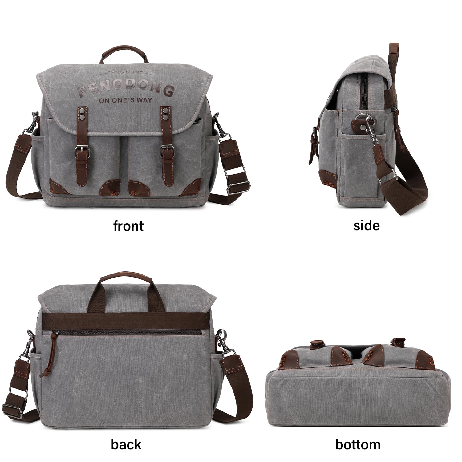 Portafolios Para Hombre, VASCHY Bolsa Para Laptop Para Hombre Bolsa De