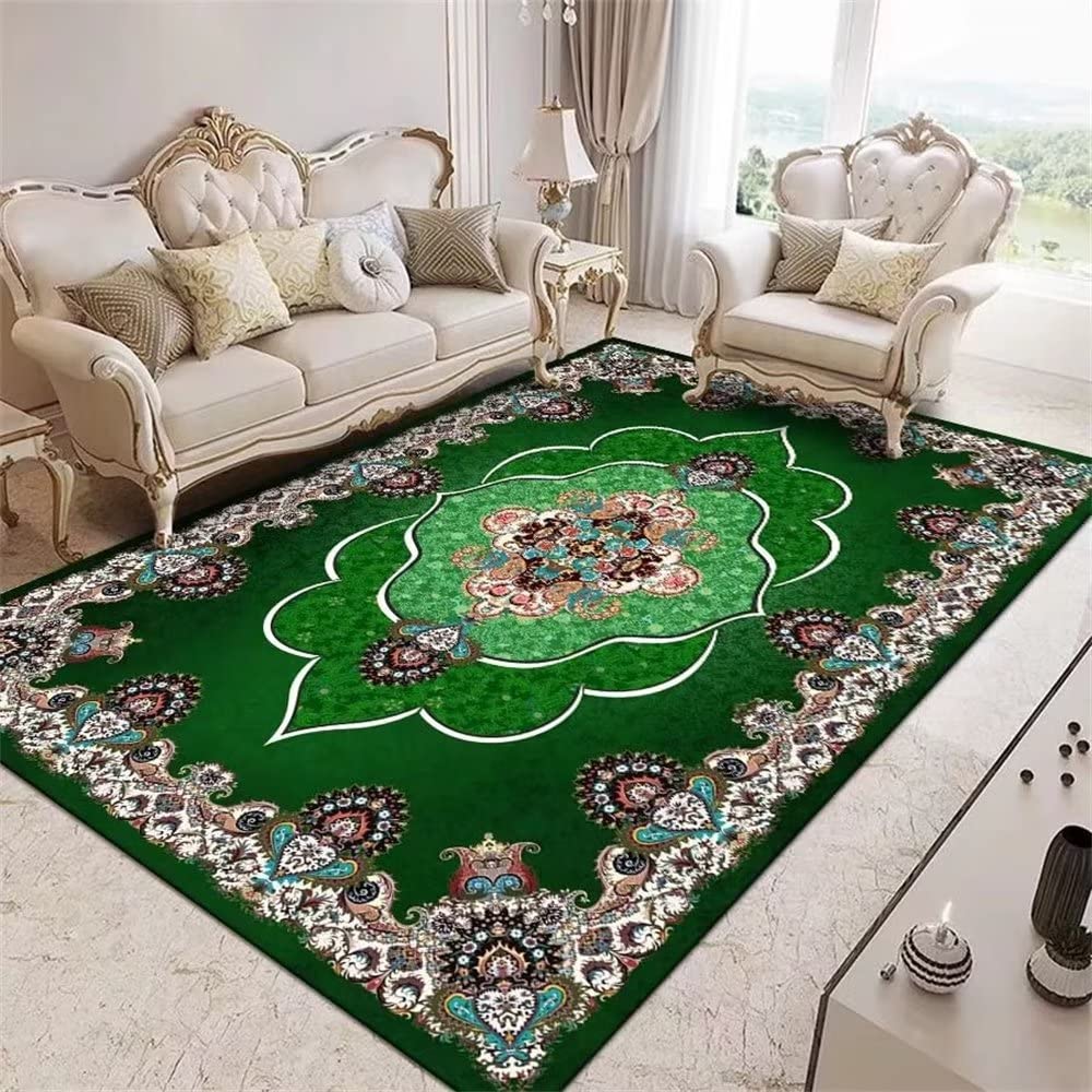 Tapis respirant et confortable vert classique 180x260cm avec impression de style