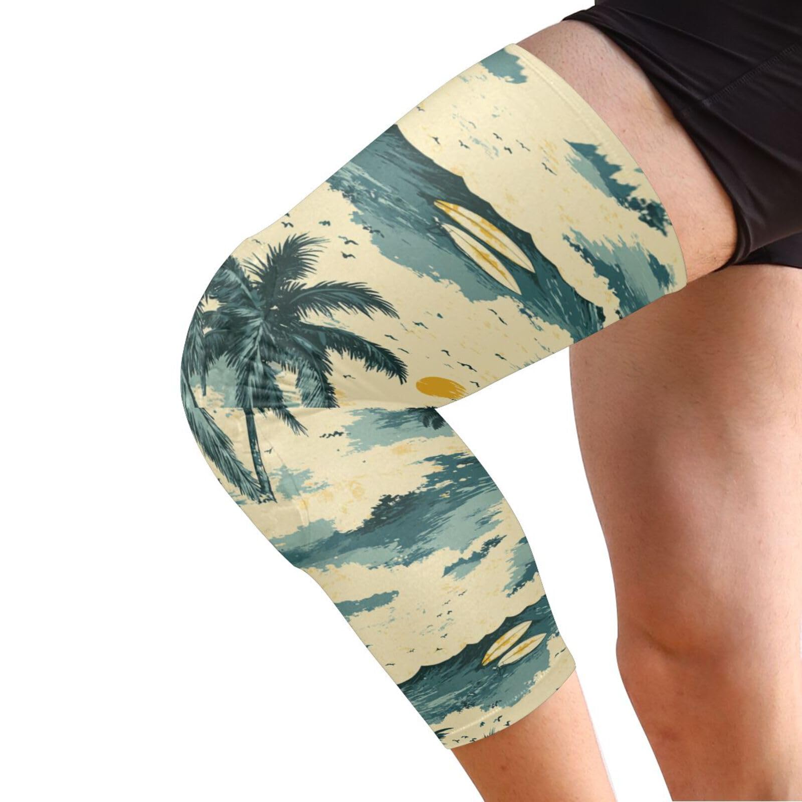 JUNZAN Tropical Beige Basketball Knee Pads for Youth Kids Wrestling Knee Pads with Sleeves Sport Kneepads for Volleyball Football