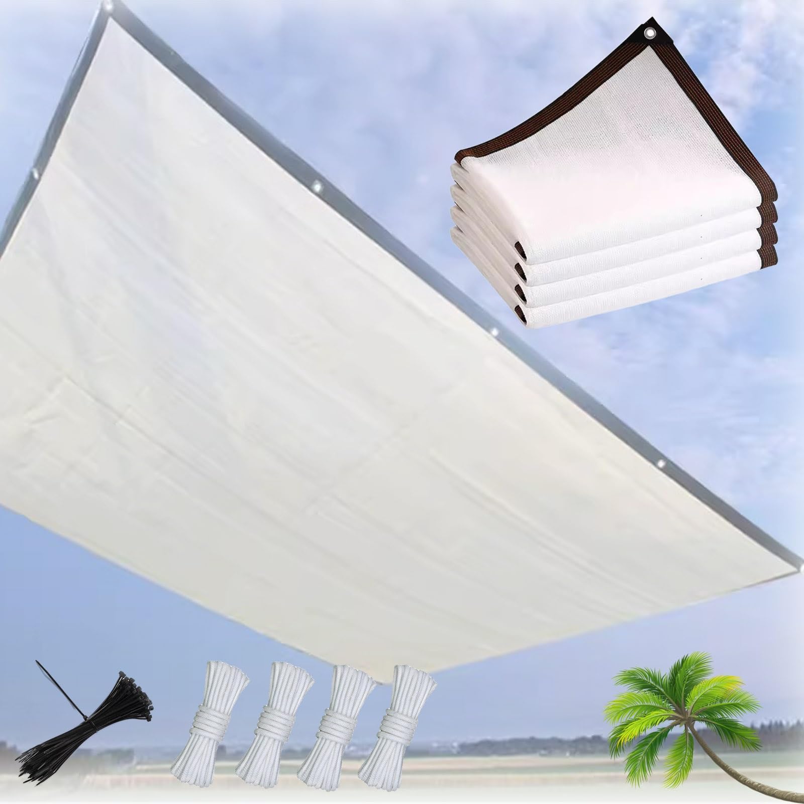 Filet d'ombrage robuste en tissu durable de jardin 90% occultant