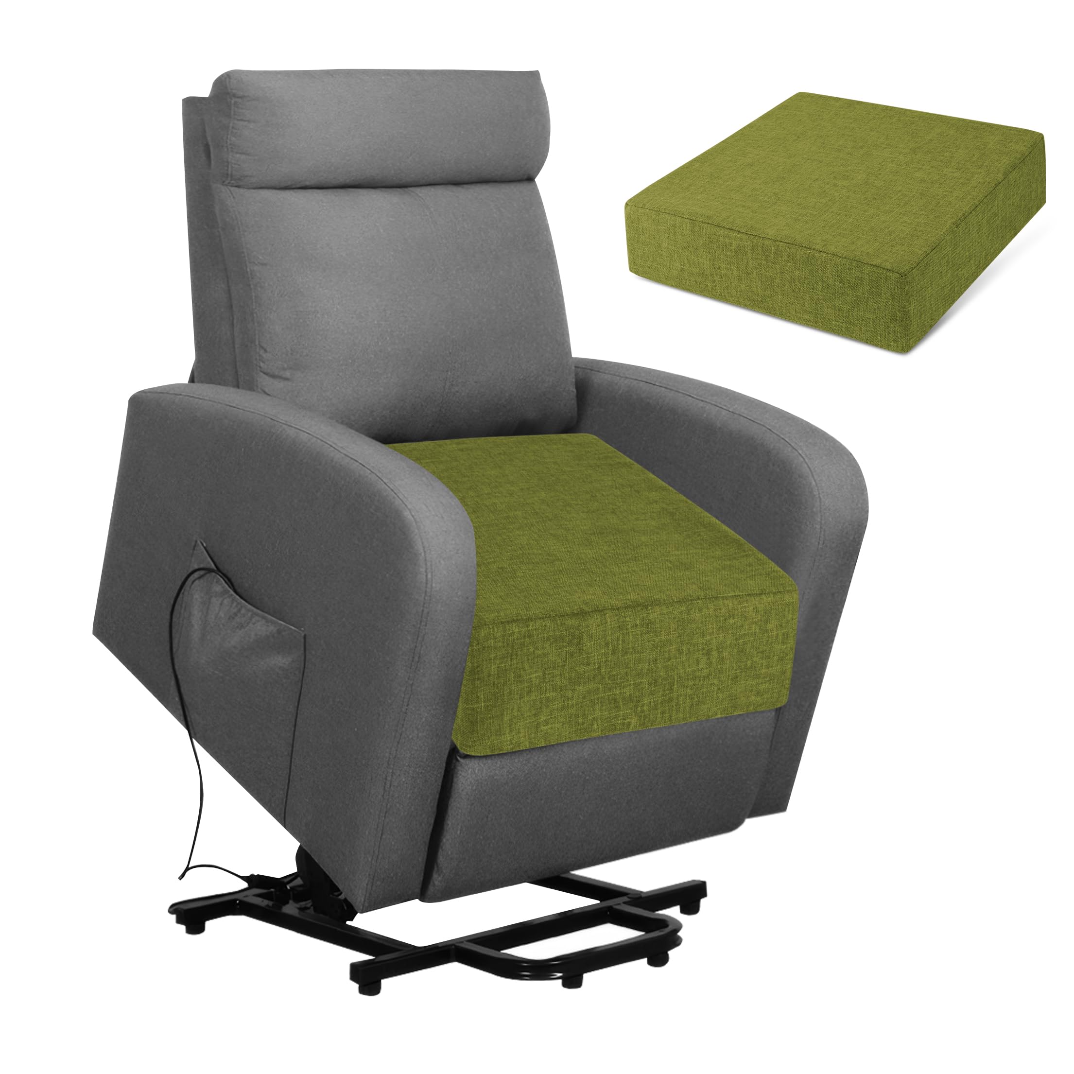 FlyGulls Armchair Booster Cushion 50x50x13cm/20 x20 x5 Green
