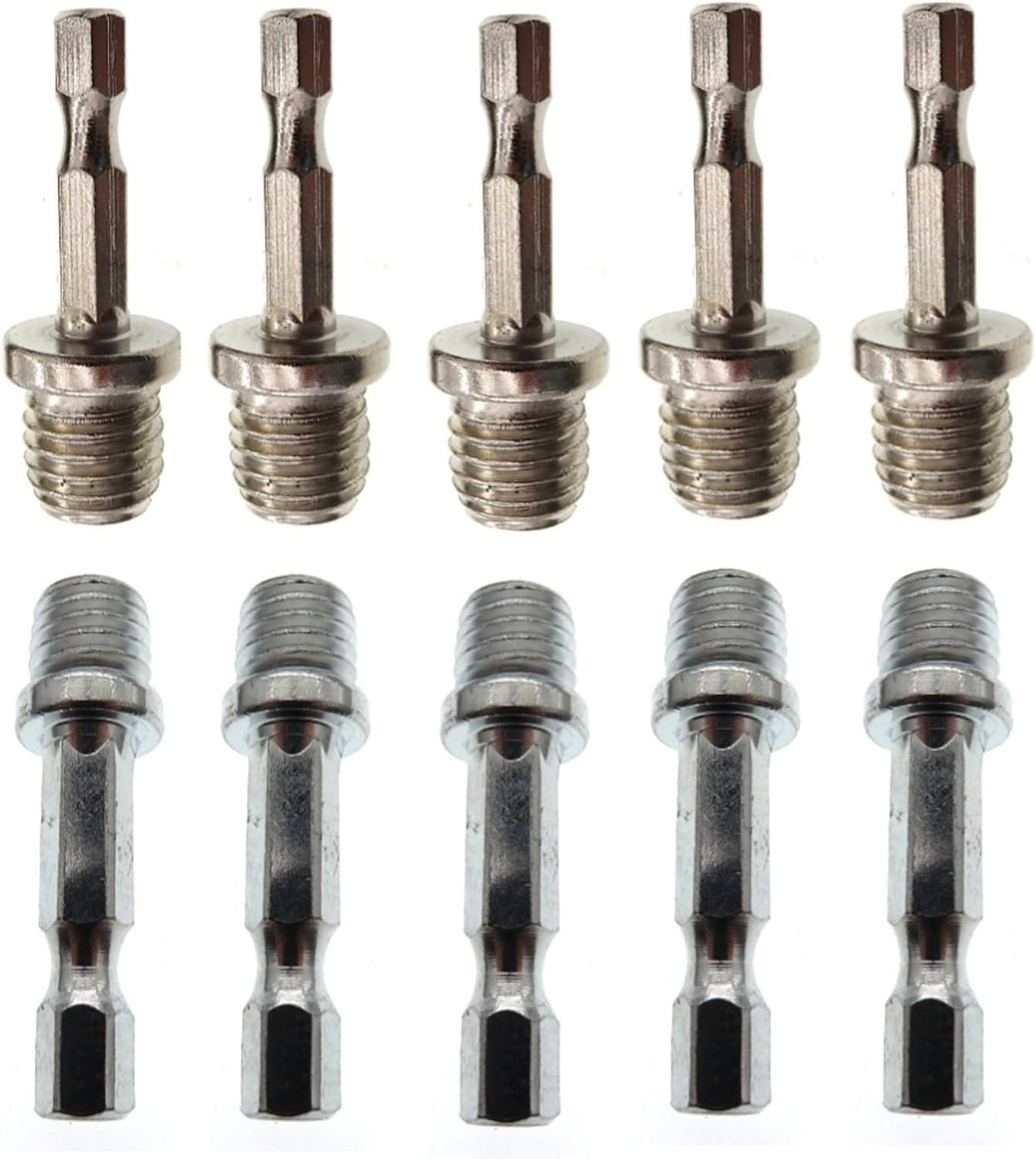 Hexagon Connecting Rod Adapter Hand Drill to Polisher Drill Chuck M10 M14 Connection Rod Power Tool Parts Accessories(M14 2pcs)
