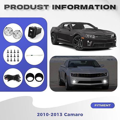 Miniatura 6 de RP Remarkable Power, Luz antiniebla para 2010 2011 2012 2013 10 11 12 13 Camaro parachoques delantero izquierdo y derecho (lado del conductor y