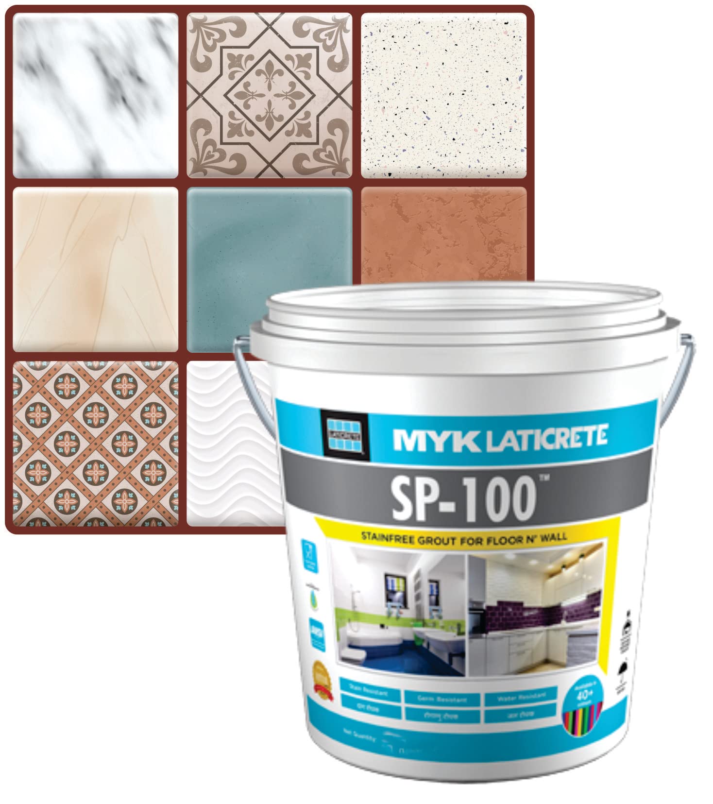 MYK LATICRETE SP-100 Stainfree Epoxy Grout for Floor & Wall (06 Mayan Red) (Hardener :350g Resin :900g & Filler 3.75kg = 5kg) Red Color Epoxy Grout (B0BRQM9XGM) Amazon Price History, Amazon Price Tracker