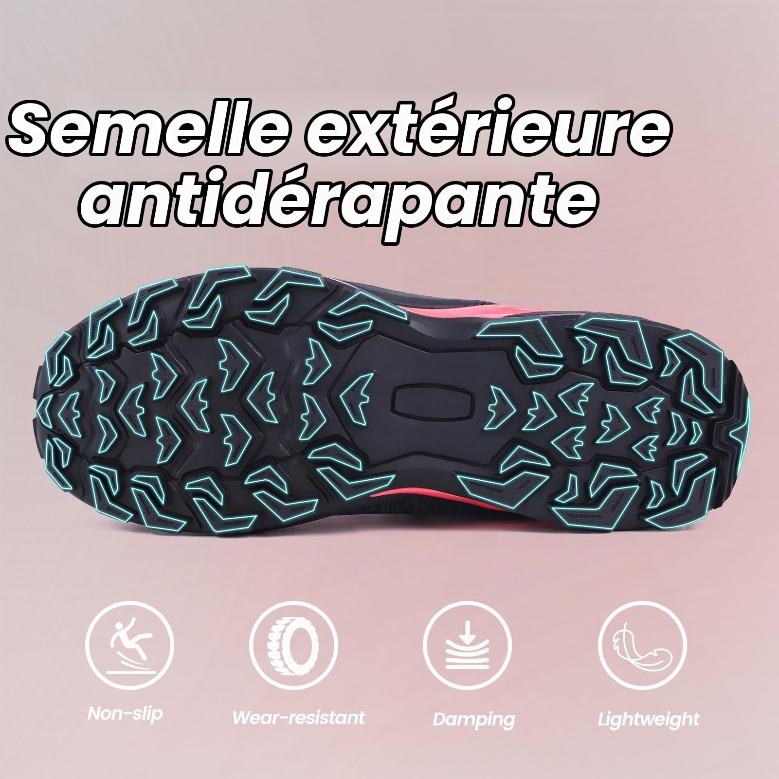 Chaussures de sécurité pour femme - Chaussures de travail avec embout en acier - Imperméables, antidérapantes et respirantes - Bottes de sécurité hautes pour l'artisanat industriel