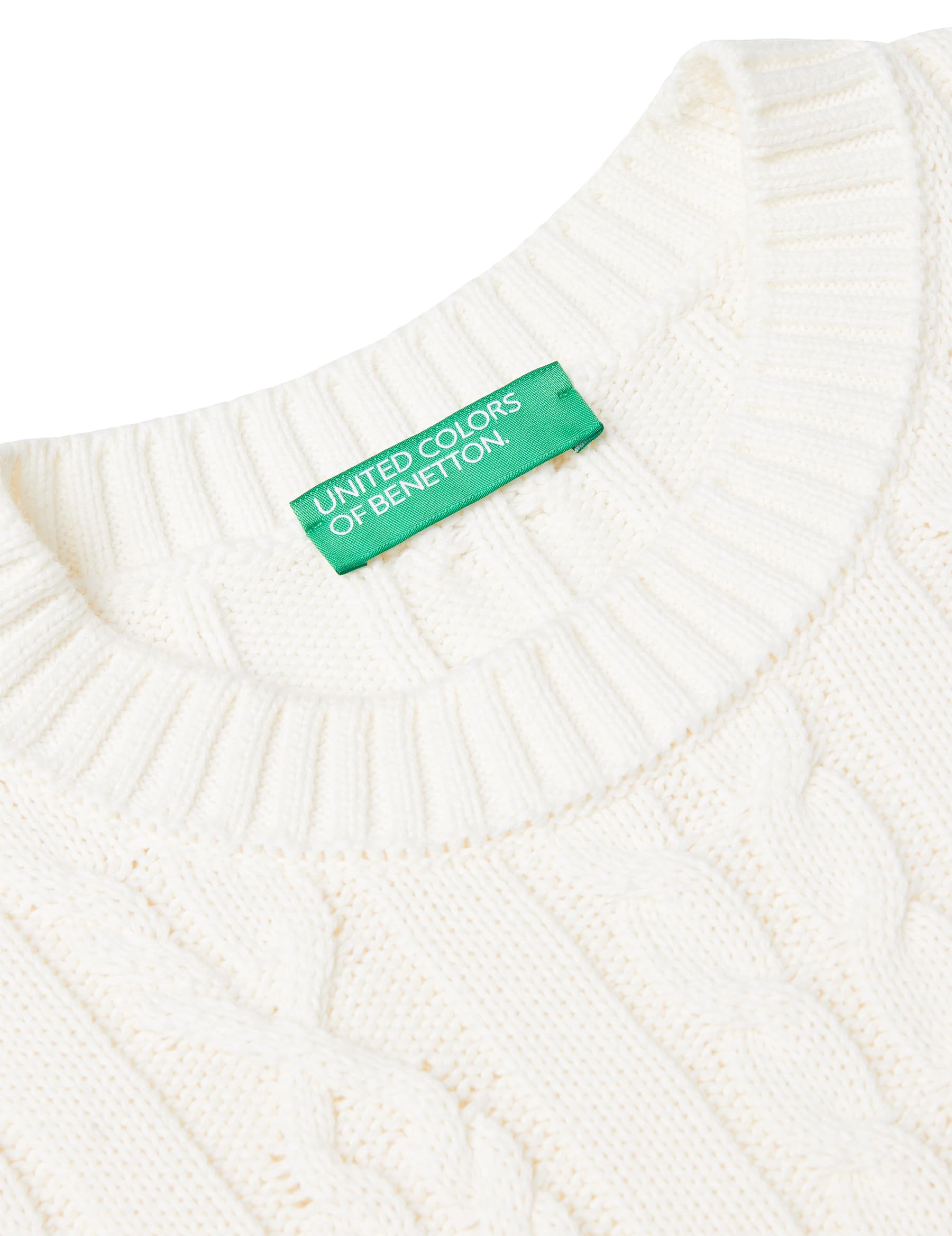 United Colors of Benetton Maglia G/C S/M 1694d10cm Maglioncino a gilet Donna (Pacco da 1)
