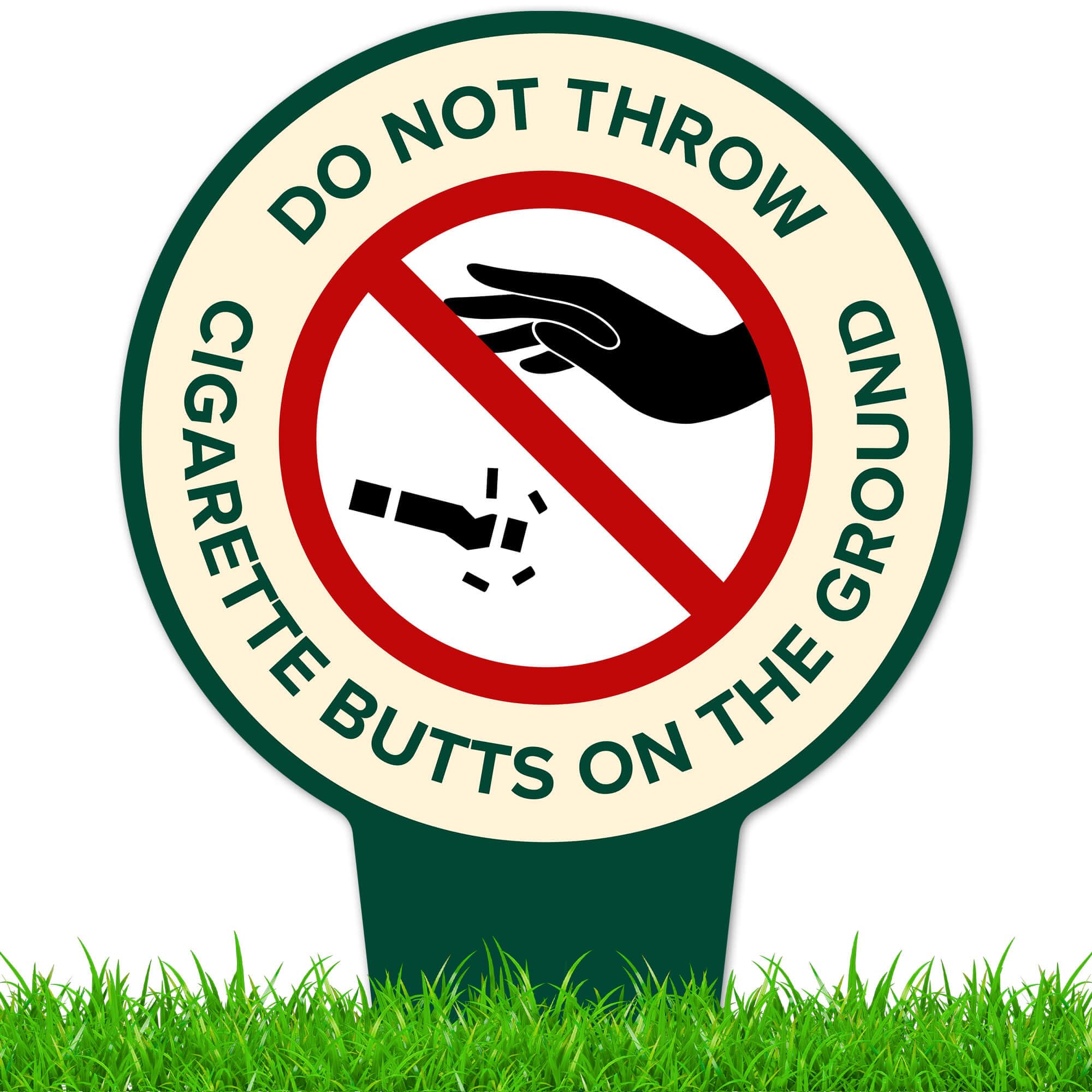 neighbour throwing cigarettes in my garden Amazon.com : Do Not Throw Cigarette Butts on the Ground Sign, 11