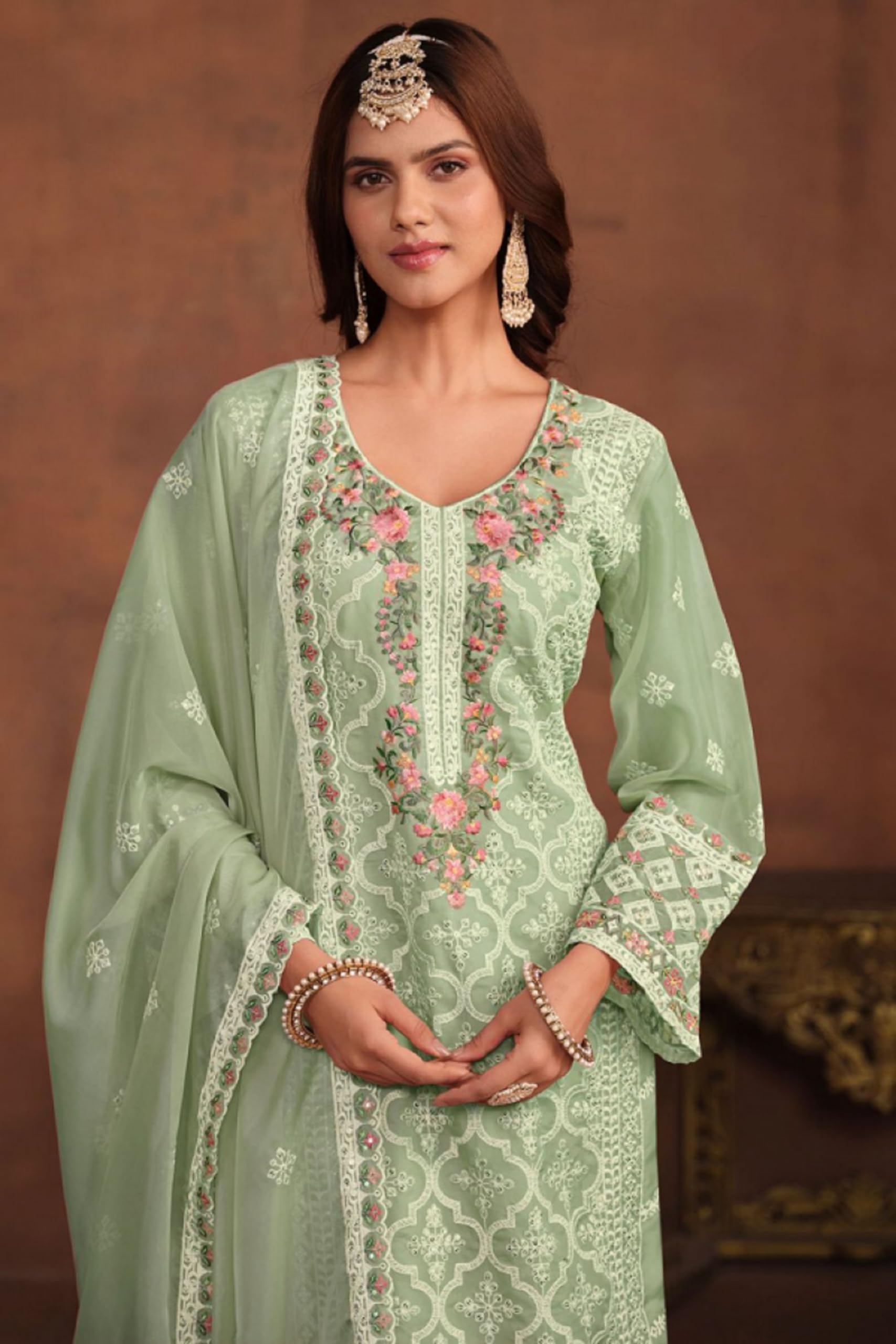 Abbigliamento evento Pakistano Pantaloni Pantaloni Abiti Indiano Designer Cucito Salwar Kameez Vestito