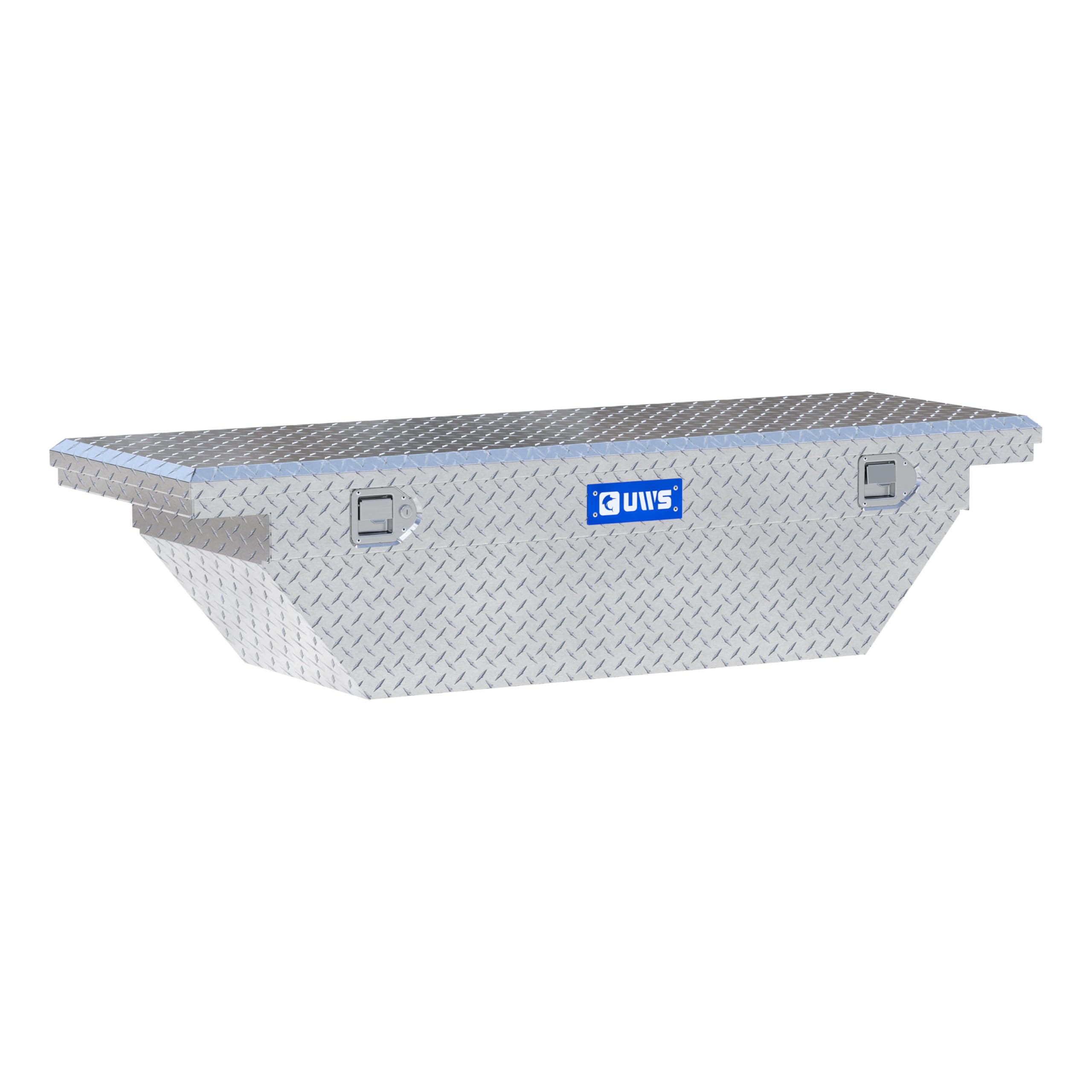 UWS EC10191 60-Inch Heavy-Wall Aluminum Angled Truck Tool Box with Low Profile, RigidCore Lid
