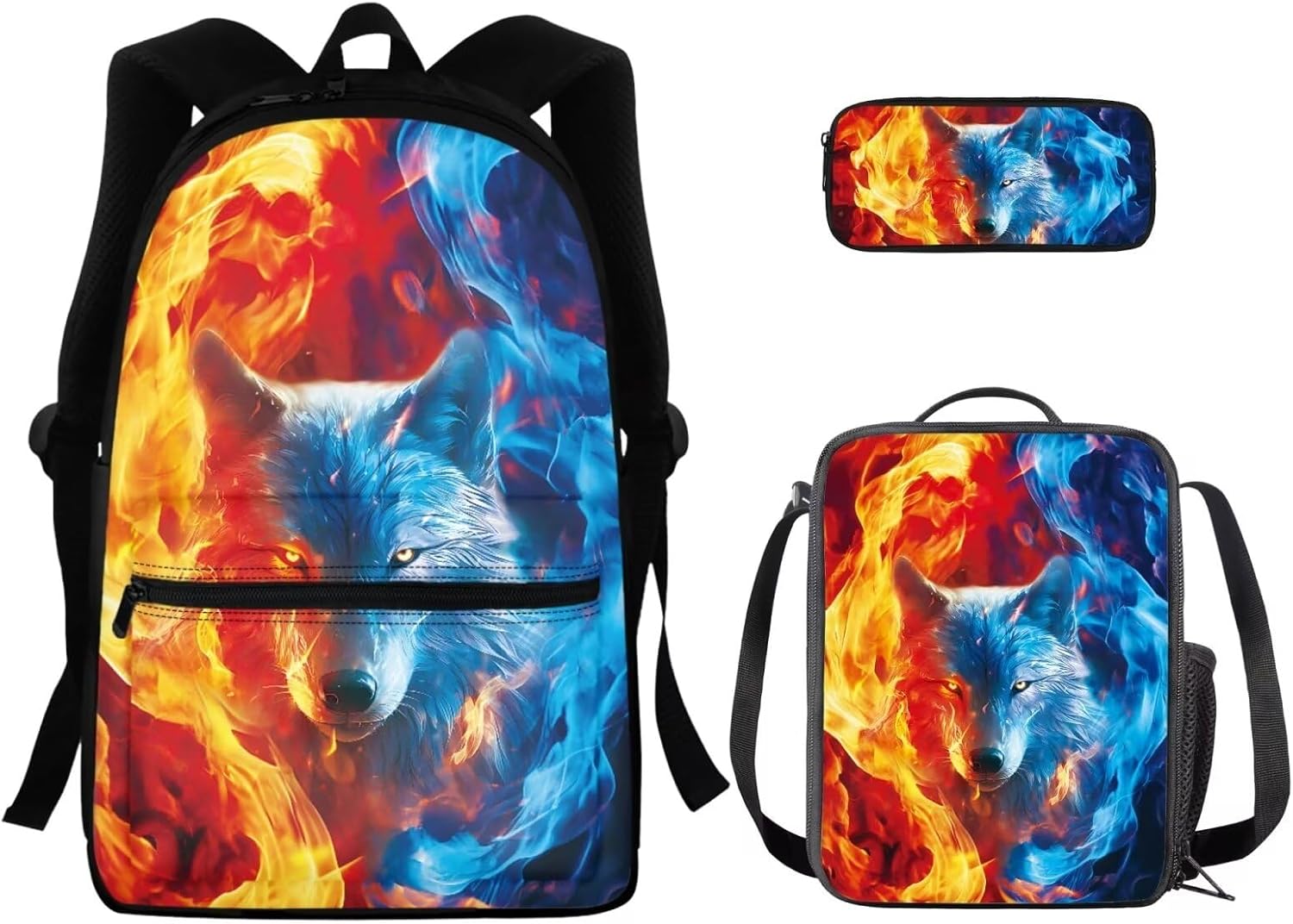 FOR U DESIGNS Fire Basketball Printed Boys School Backpacks Travel Rucksack Book Bag