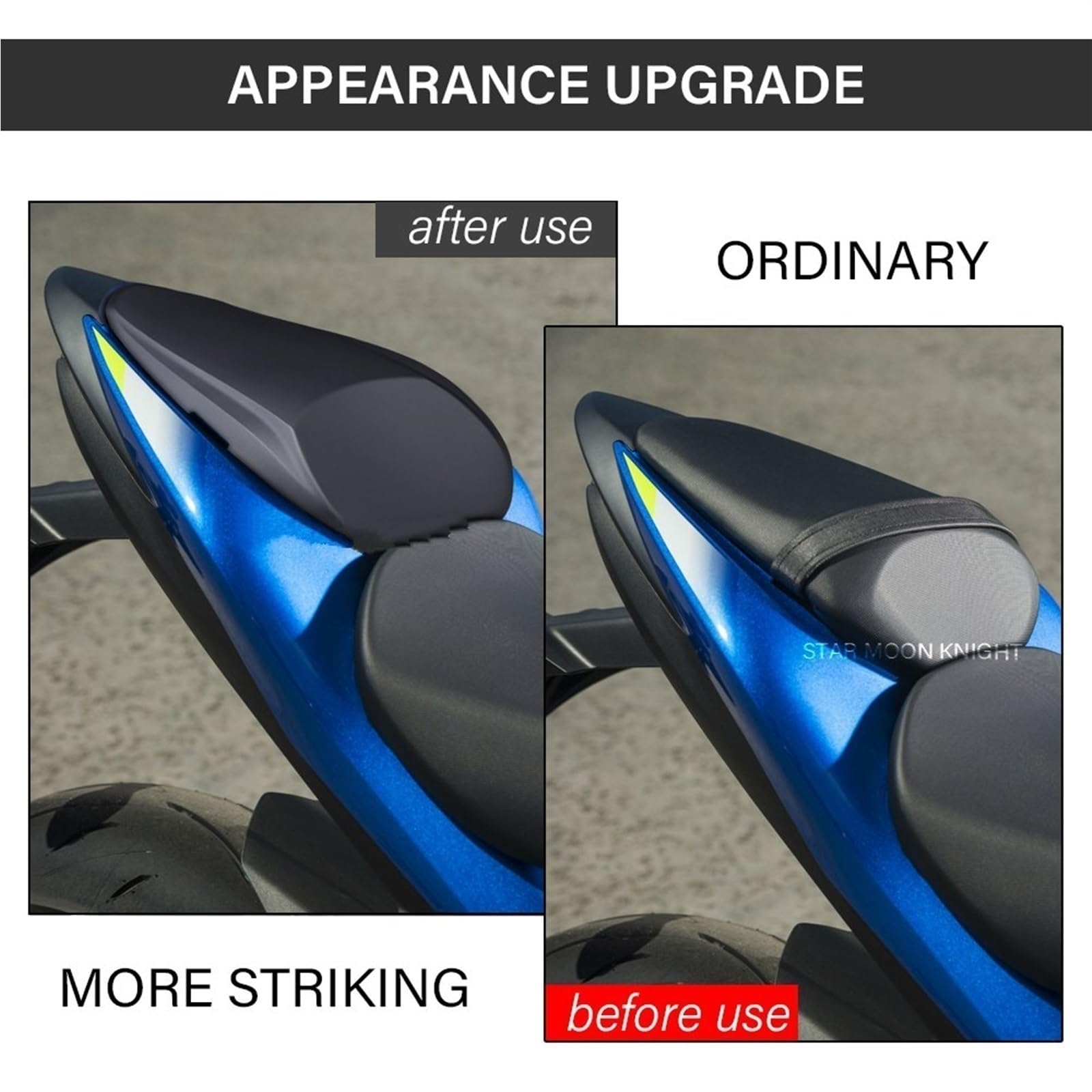 Heckzubehör Soziusabdeckung Für Suzuki GSX-8S 2023 2024 Motorrad-Soziussitzverkleidung Hinten Sitze Gugel Zubehör(Bianco)