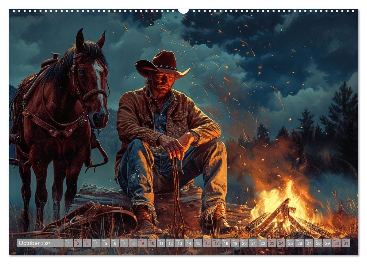 Horses, Power and Freedom (High Quality Premium Wall Calendar 2027 DIN A2 landscape),CALVENDO 12 Month Wall Calendar: Experience the rugged beauty and timeless spirit of the American West