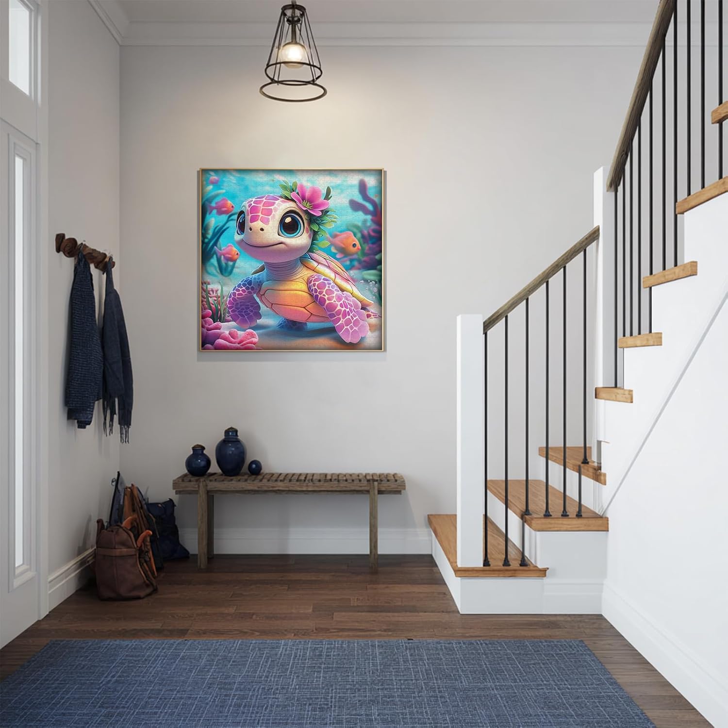 Sea Turtle Jigsaw Puzzles 1000 Pieces for Adults, Larkipuzz Ocean Animals Puzzles Fish, Impossible Difficult Coral Puzzle for Home Decor