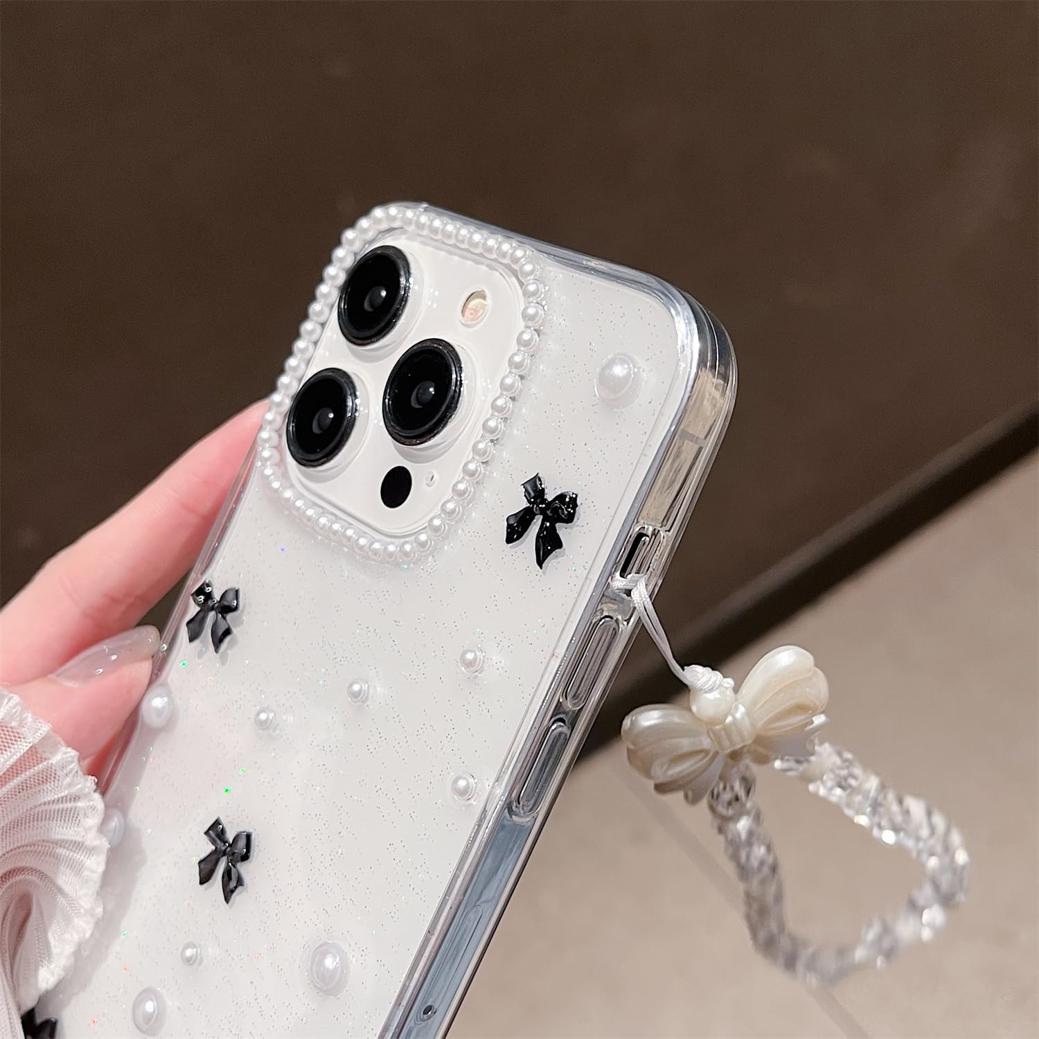 Amazon.com: MINSCOSE for iPhone 15 Pro Max Clear Glitter Case
