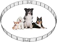 Vista 10 de Corralito portátil para perros, valla de ejercicio de metal resistente para mascotas, corral para interiores y exteriores, corral para mascotas