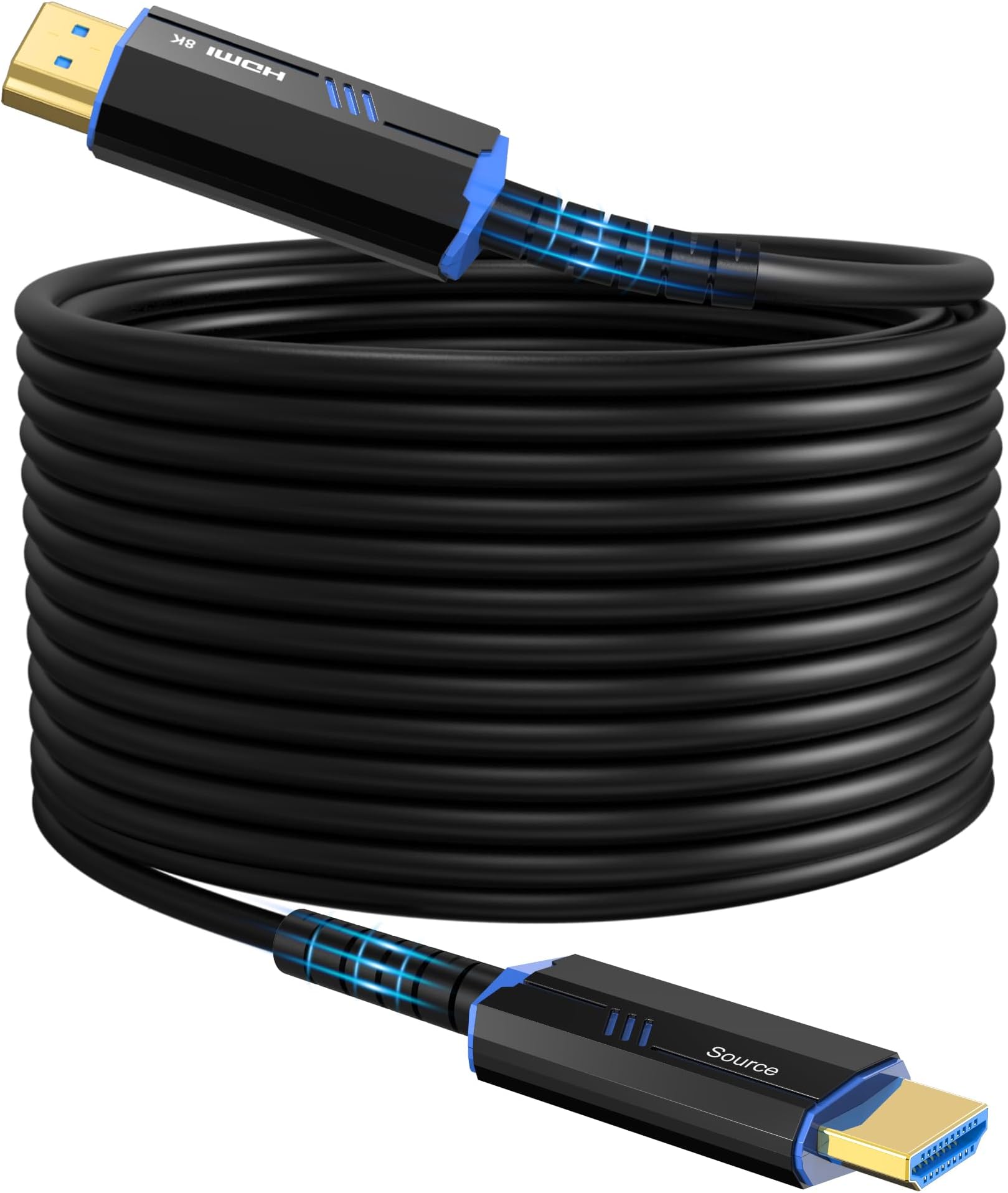 8K Long HDMI Fiber Optic Cable 66Feet/20m, 8K@60hz, 4K@120hz, HDMI 2.1 Cable 66FT, 48Gbps Ultra High Speed, Support HDR, eARC, Compatible for PC, HDTV, playstation4, PS5, Xbox Series X, RTX4090/4080