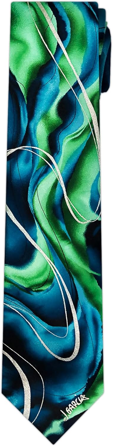 Jerry Garcia Collector's Edition Men's Rhino and Puppy Artwork Neck Tie