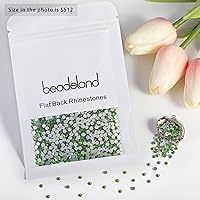 Vista 243 de Beadsland 1440 diamantes de imitación de cristal con parte trasera plana, gemas redondas, sombra dorada, SS20, 0.181-0.189 in