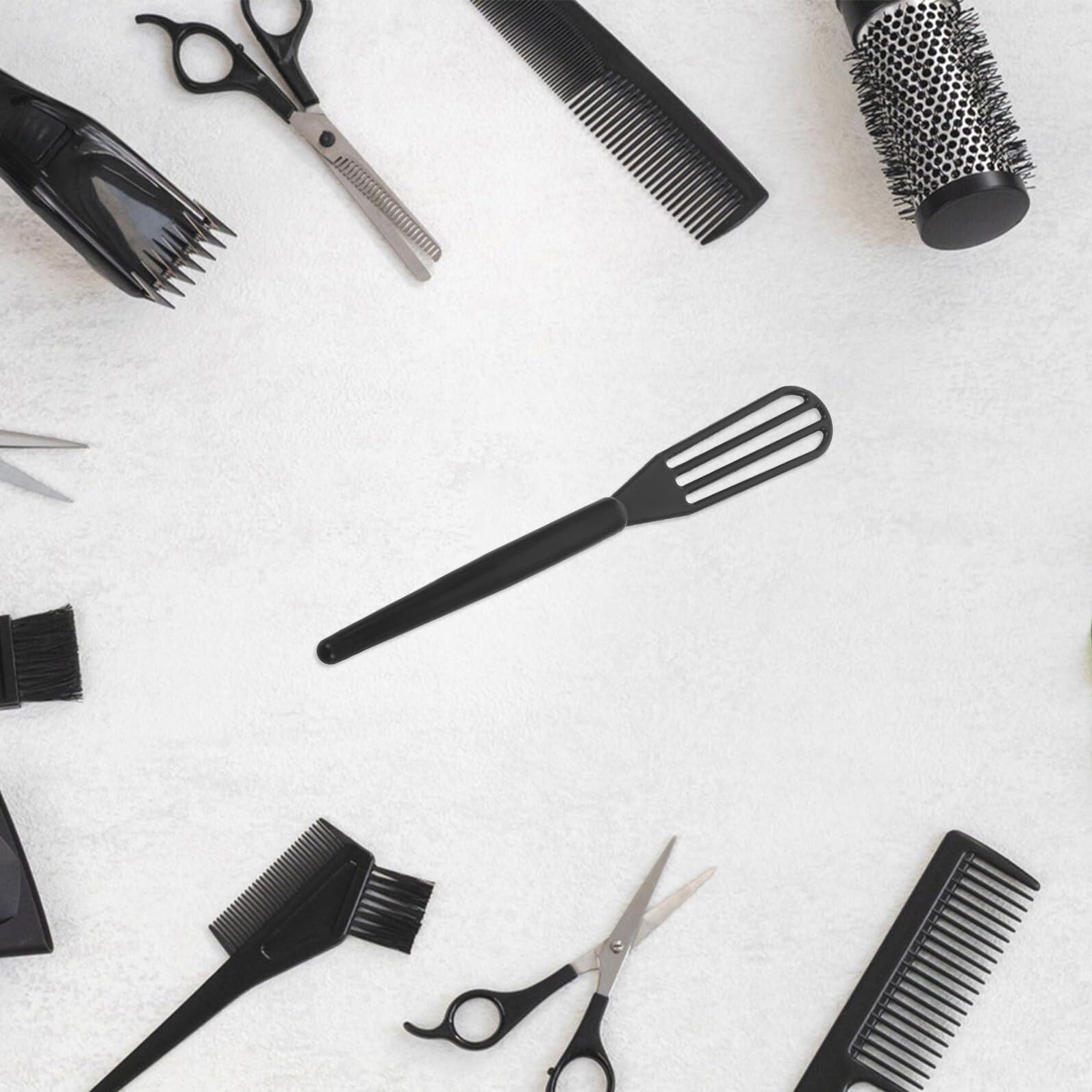 Miscelatore per Tinte Professionali 10 Pezzi in Plastica Nero, Frusta per Mescolare Colore Chioma Compatibilità Versatile per Saloni e Fai da Te