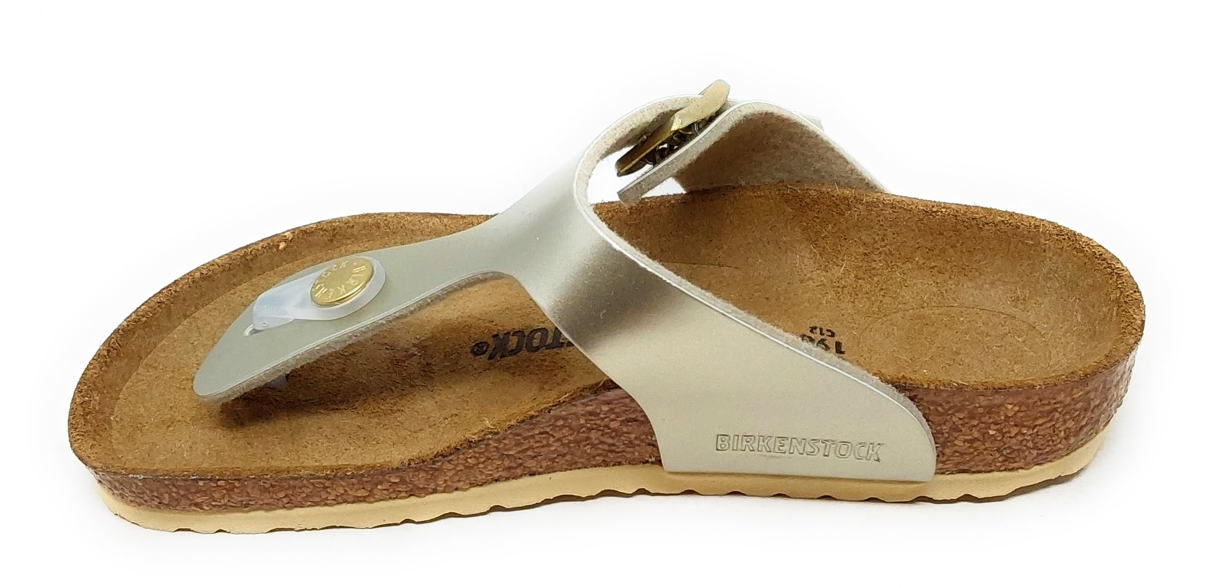 Birkenstock Gizeh Infradito 1015593 oro (Electric Metallic Gold),EVA Sughero e Pelle,Made in Germany