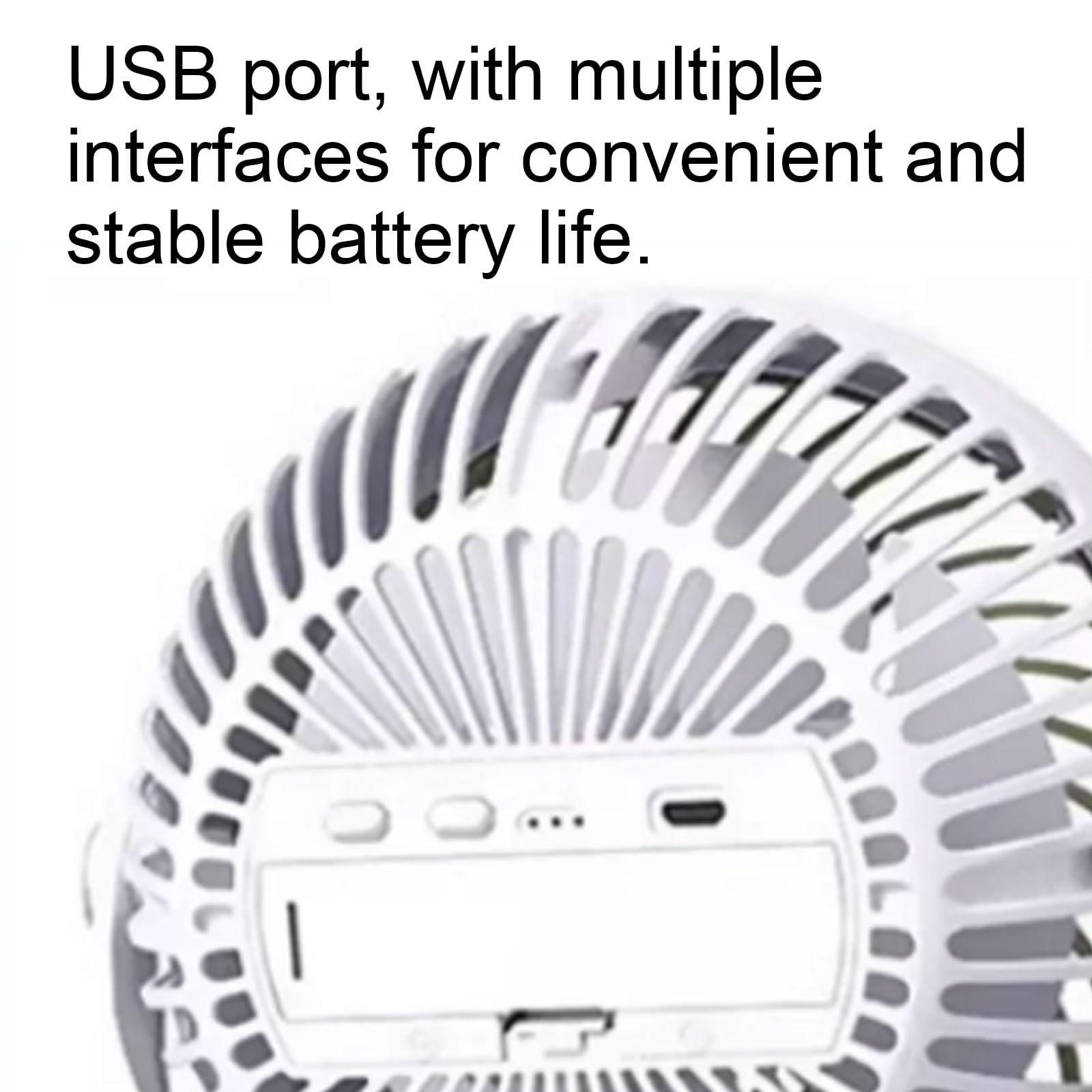 zwarty Plastic desktopventilator Oplaadbare desktopventilator Multipurpose Desktopventilator stille desktopventilator Home Dormitory Desktop Fan fajny