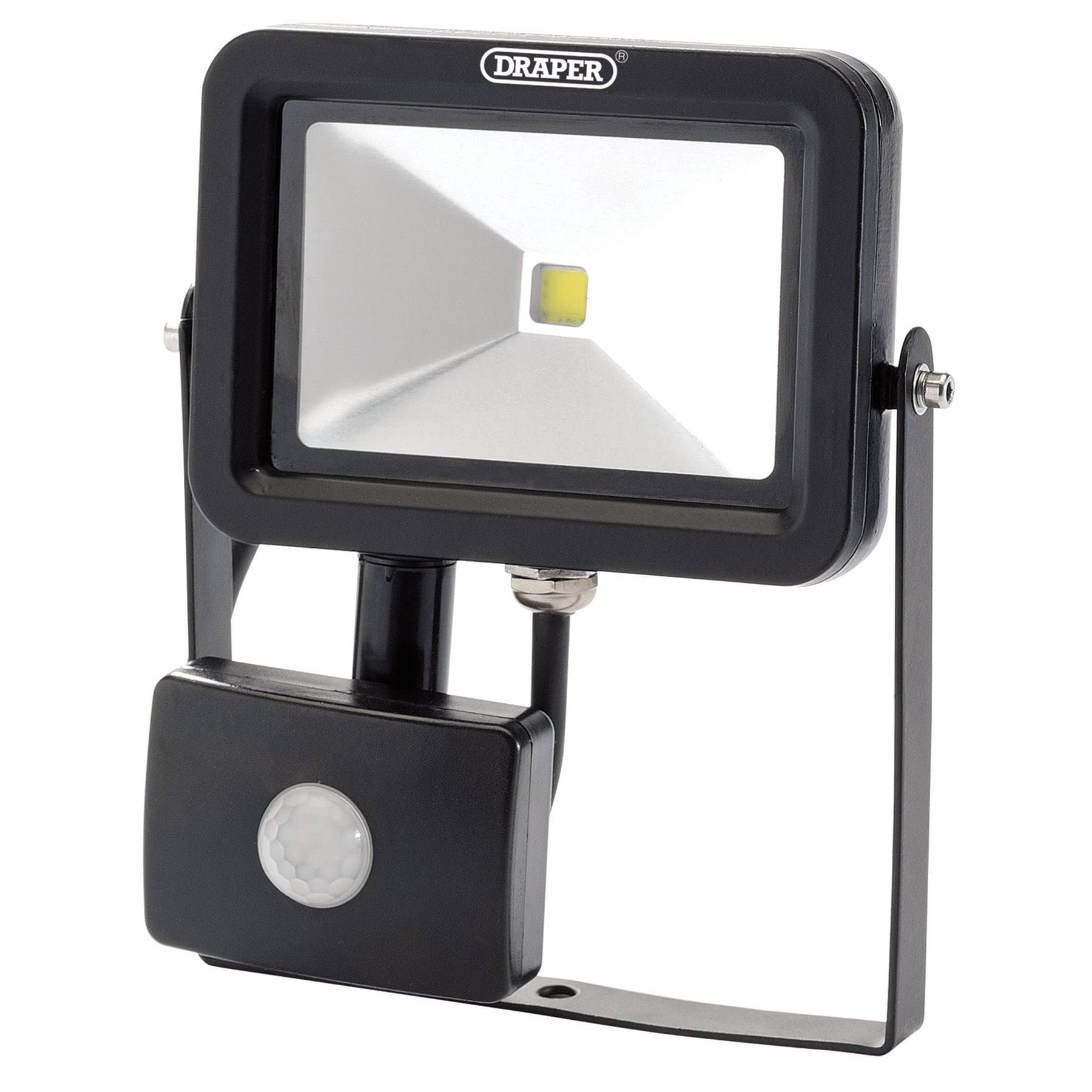 Draper 66036 Slimline Wallmounted 10W Cob LED Floodlight with PIR Sensor,Blue