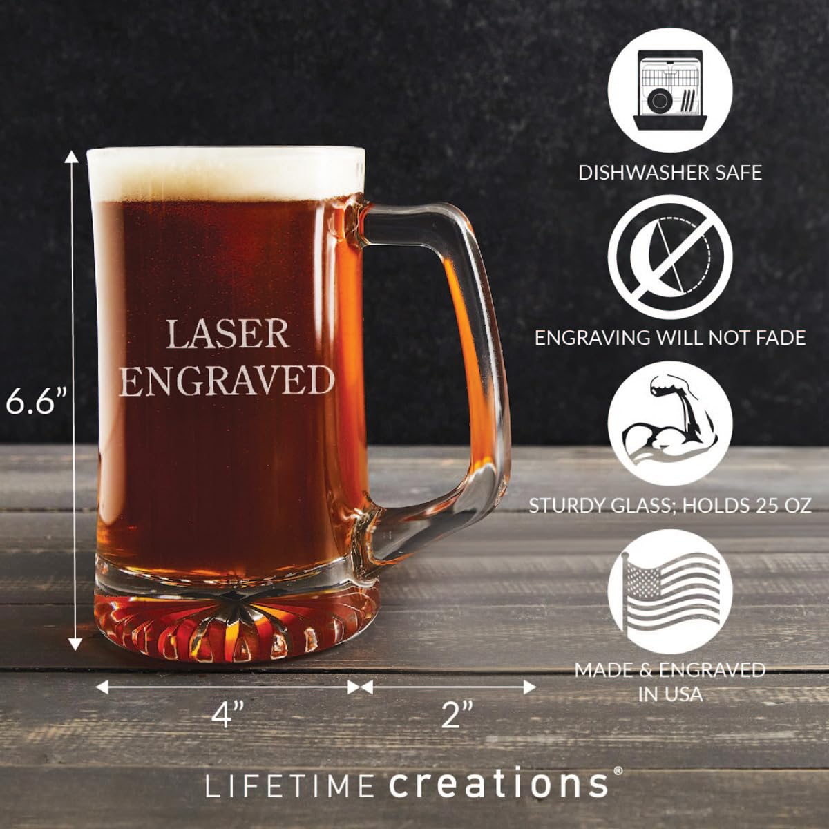 Personalized Wedding Beer Steins Wedding Beer Stein With Pewter Wrap 